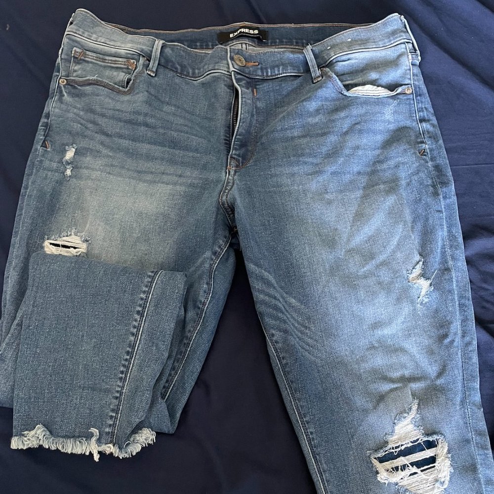 EXPRESS Angle Legging Mid Rise Jeans